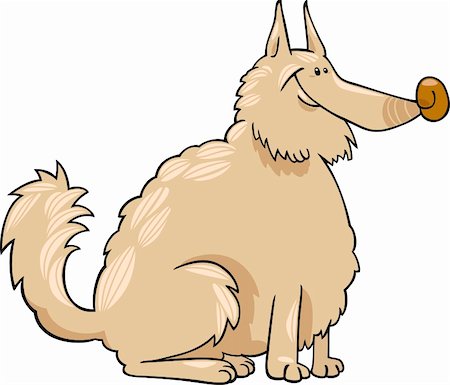 simsearch:400-06429559,k - Cartoon Illustration of Shaggy Purebred Eskimo Dog or Spitz or Sheepdog Photographie de stock - Aubaine LD & Abonnement, Code: 400-06521022