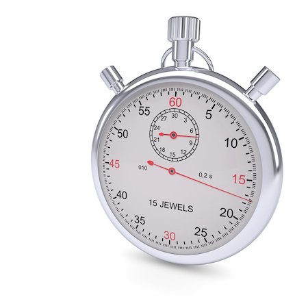 simsearch:400-08648450,k - Stopwatch. Isolated render on a white background Foto de stock - Super Valor sin royalties y Suscripción, Código: 400-06521626