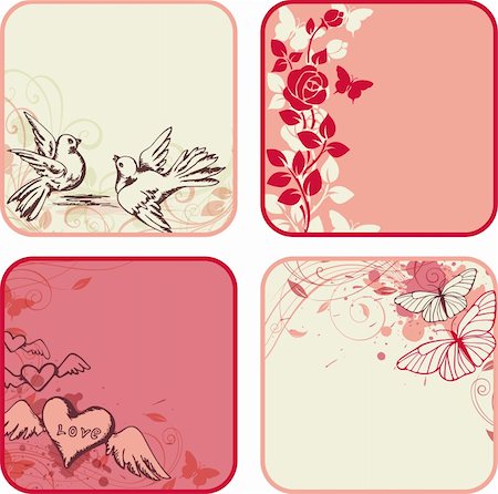 simsearch:400-08347146,k - Vector decorative  backgrounds  for Valentine's day Stock Photo - Budget Royalty-Free & Subscription, Code: 400-06521690