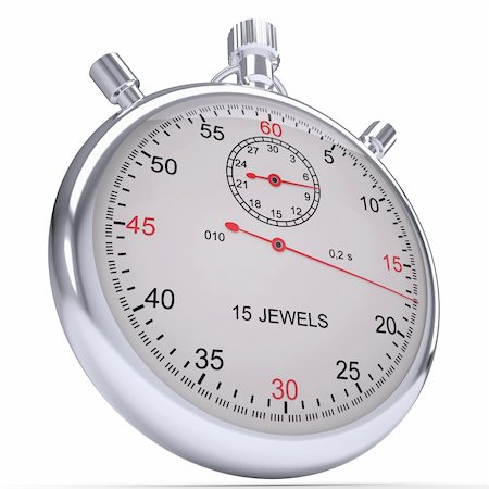 simsearch:400-08648450,k - Stopwatch. Isolated render on a white background Foto de stock - Super Valor sin royalties y Suscripción, Código: 400-06521804