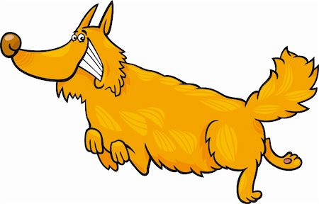 simsearch:400-09049807,k - Cartoon Illustration of Funny Running Shaggy Dog Stock Photo - Budget Royalty-Free & Subscription, Code: 400-06523046