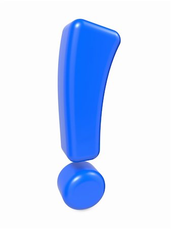 signo de exclamación - Image of  Blue Three Dimensional Exclamation Mark. Foto de stock - Super Valor sin royalties y Suscripción, Código: 400-06523101