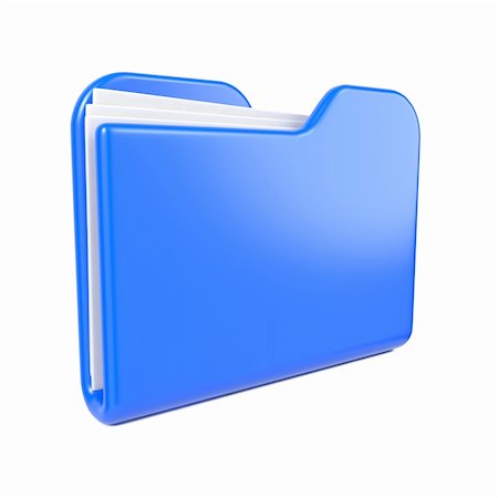 simsearch:400-04672625,k - Blue Folder, Just Blue Folder. Isolated on White. Stock Photo - Budget Royalty-Free & Subscription, Code: 400-06523189