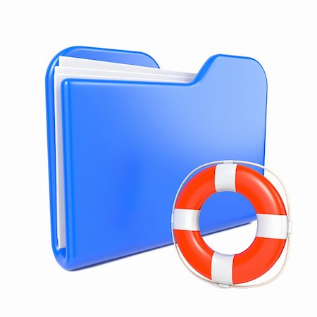 red and blue folder icon - Blue Folder with Toon Lifebuoy. Isolated on White. Stock Photo - Budget Royalty-Free & Subscription, Code: 400-06523197