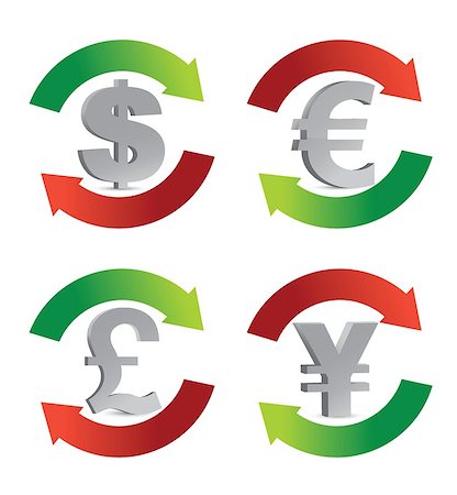 currency symbol illustration design over a white background Stock Photo - Budget Royalty-Free & Subscription, Code: 400-06523298