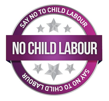 Say No To Child Labour seal illustration design Stock Photo - Budget Royalty-Free & Subscription, Code: 400-06523581