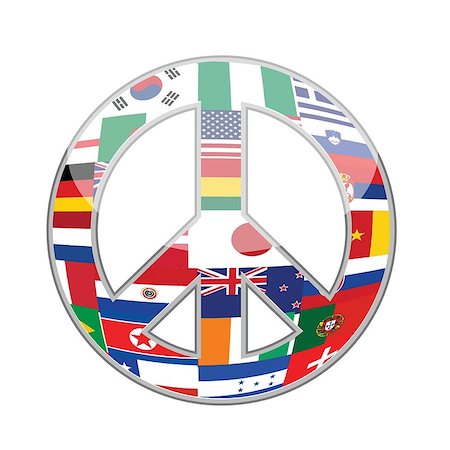 flags of the world vector - Symbol of peace illustration design over white Stock Photo - Budget Royalty-Free & Subscription, Code: 400-06523712