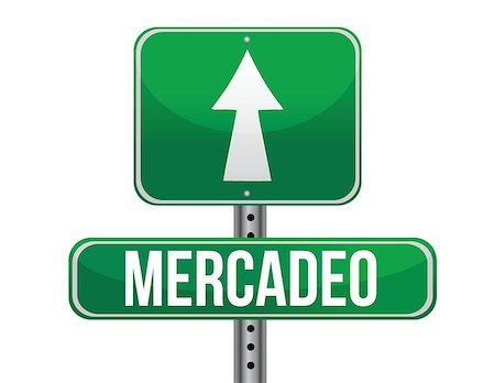 simsearch:400-07922725,k - Marketing Spanish sign illustration design isolated over white Fotografie stock - Microstock e Abbonamento, Codice: 400-06523809