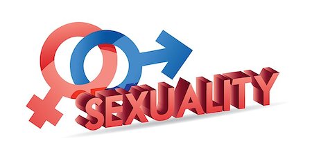 simsearch:400-04747123,k - sexuality male and female symbols illustration design over white Stock Photo - Budget Royalty-Free & Subscription, Code: 400-06531127