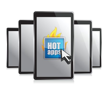 simsearch:400-07528862,k - hot technology apps illustration design over a white background Photographie de stock - Aubaine LD & Abonnement, Code: 400-06531132