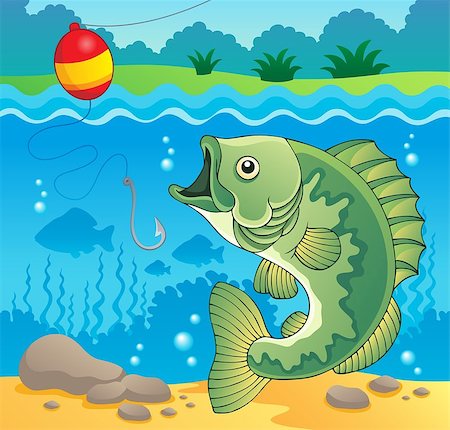 sandy hook - Freshwater fish theme image 4 - vector illustration. Stock Photo - Budget Royalty-Free & Subscription, Code: 400-06531236