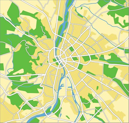 simsearch:400-09051583,k - Layered vector illustration map of Budapest. Photographie de stock - Aubaine LD & Abonnement, Code: 400-06554171