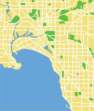 simsearch:400-09051583,k - Layered vector illustration map of Melbourne. Photographie de stock - Aubaine LD & Abonnement, Code: 400-06554188