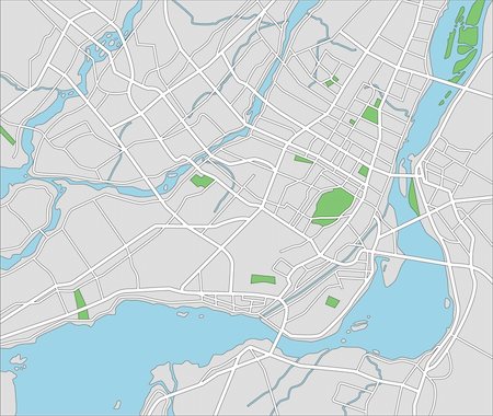 Layered vector illustration map of Montreal. Stock Photo - Budget Royalty-Free & Subscription, Code: 400-06554192