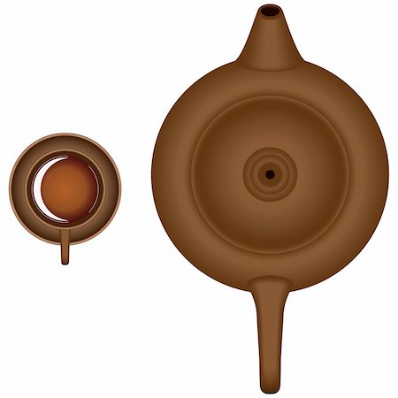 simsearch:400-04625122,k - Layered vector illustration of Traditional Teapot and Teacup. Foto de stock - Super Valor sin royalties y Suscripción, Código: 400-06554264