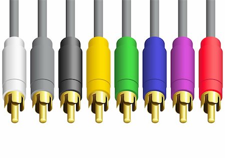 Layered vector illustration of Plug with different color. Stock Photo - Budget Royalty-Free & Subscription, Code: 400-06554260