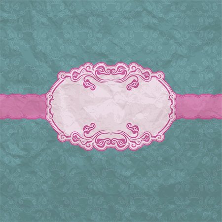 simsearch:400-06568874,k - Template frame design for greeting card . Crumpled paper background. Vector illustration. EPS10 Stock Photo - Budget Royalty-Free & Subscription, Code: 400-06554323