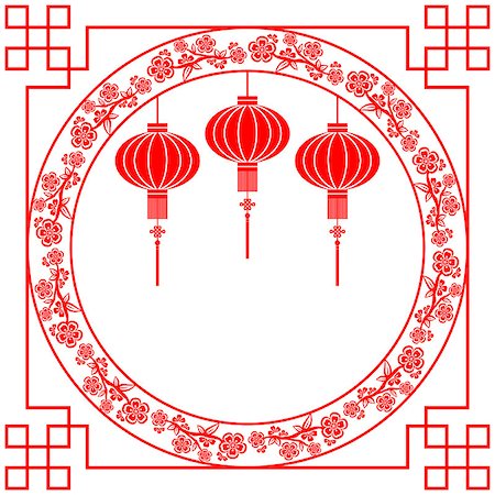 siebensternnadel - Chinese Paper Cutting Lantern and Cherry Blossom Photographie de stock - Aubaine LD & Abonnement, Code: 400-06554756