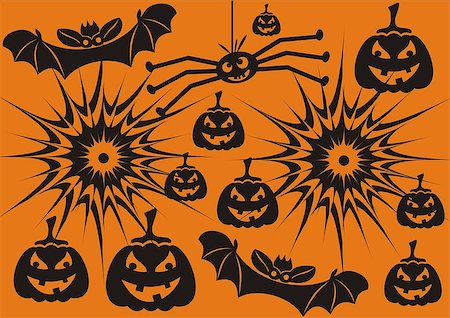 simsearch:400-05673521,k - Set of orange hallowen symbols Stock Photo - Budget Royalty-Free & Subscription, Code: 400-06554911