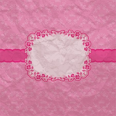 simsearch:400-06568874,k - Template frame design for greeting card . Crumpled paper background. Vector illustration. EPS10 Stock Photo - Budget Royalty-Free & Subscription, Code: 400-06555297