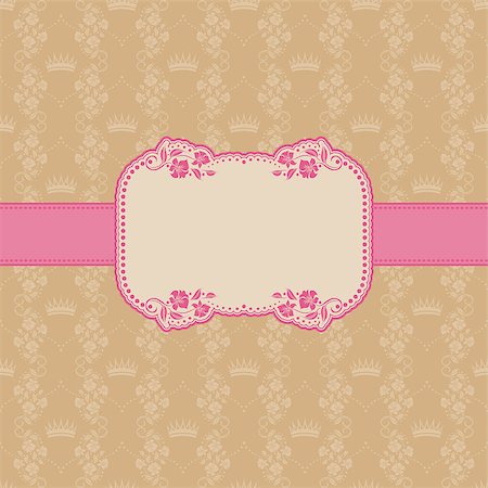 Vector template frame design for greeting card . Background - seamless pattern. Stock Photo - Budget Royalty-Free & Subscription, Code: 400-06555301