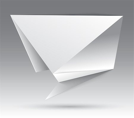 Origami abstract speech bubble. Vector illustration Foto de stock - Royalty-Free Super Valor e Assinatura, Número: 400-06555354