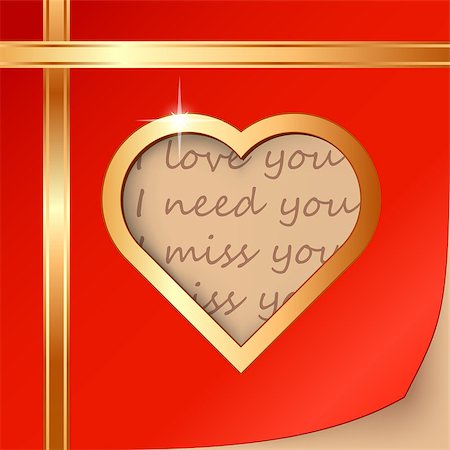 simsearch:400-07326110,k - valentine's day card with message inside Photographie de stock - Aubaine LD & Abonnement, Code: 400-06556292