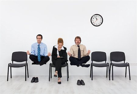 schweben - Waiting for the job interview - with a slight disadvantage, adult training importance concept Stockbilder - Microstock & Abonnement, Bildnummer: 400-06556700