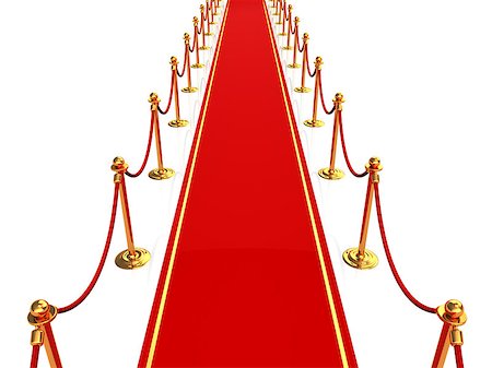 3d illustration of red carpet, top view Stock Photo - Budget Royalty-Free & Subscription, Code: 400-06556804