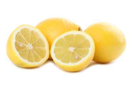 Lemons isolated on white background. Shallow dof Foto de stock - Super Valor sin royalties y Suscripción, Código: 400-06556895