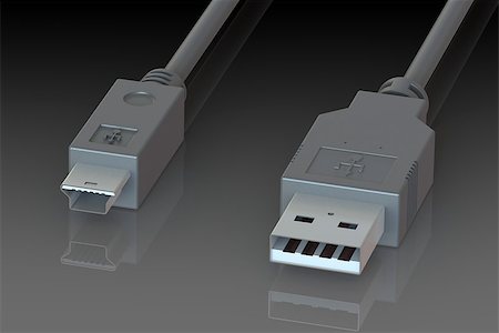 USB cable on original background Stockbilder - Microstock & Abonnement, Bildnummer: 400-06557109