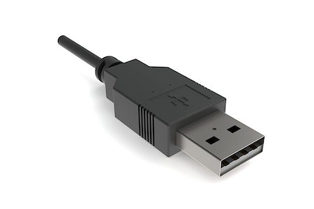 USB cable on white background Stockbilder - Microstock & Abonnement, Bildnummer: 400-06557102