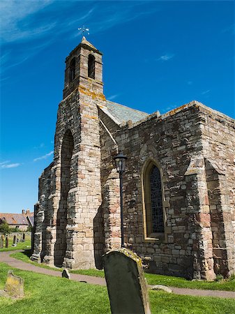 The very old church on the Holy Island in Great Britain Stock Photo - Budget Royalty-Free & Subscription, Code: 400-06557696