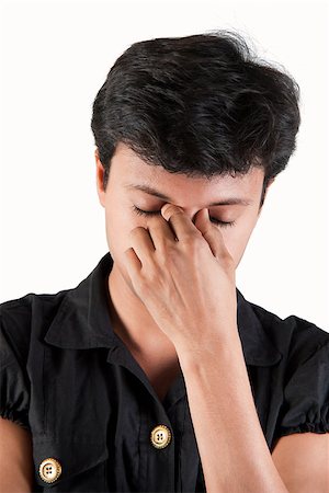 simsearch:400-04234249,k - Indian man in the position of thinking his head supported by hand and closed eyes Stockbilder - Microstock & Abonnement, Bildnummer: 400-06557798