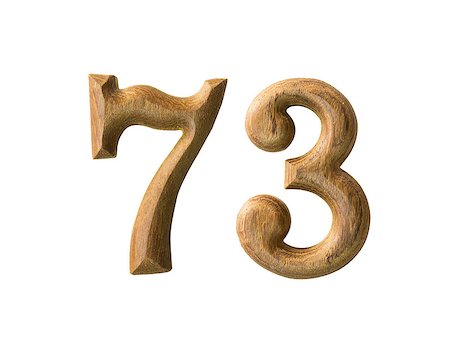 Beautiful wooden numeric isolated on white background Stock Photo - Budget Royalty-Free & Subscription, Code: 400-06558148