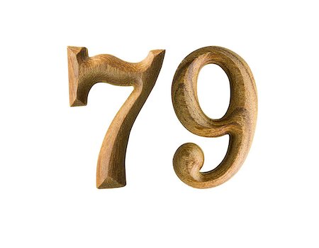 Beautiful wooden numeric isolated on white background Stock Photo - Budget Royalty-Free & Subscription, Code: 400-06558154