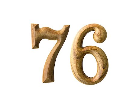 Beautiful wooden numeric isolated on white background Stock Photo - Budget Royalty-Free & Subscription, Code: 400-06558151