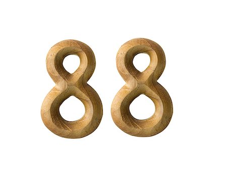 Beautiful wooden numeric isolated on white background Stock Photo - Budget Royalty-Free & Subscription, Code: 400-06558163
