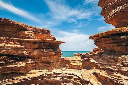 red rocks horizon - An image of the nice landscape of Broome Australia Stock Photo - Budget Royalty-Free & Subscription, Code: 400-06558436