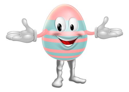 simsearch:400-06791375,k - An illustration of a happy fun cartoon Easter egg mascot character Stock Photo - Budget Royalty-Free & Subscription, Code: 400-06558862