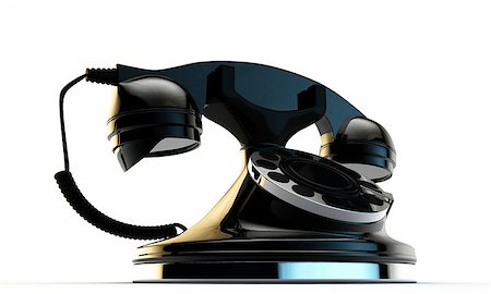 simsearch:400-06700777,k - old telephone isolated on white background Foto de stock - Super Valor sin royalties y Suscripción, Código: 400-06558879