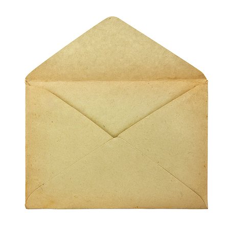 envelope (package) - Old envelope isolated on a white background Foto de stock - Super Valor sin royalties y Suscripción, Código: 400-06559199