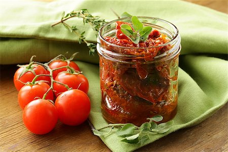 simsearch:400-07219392,k - sun-dried tomatoes with herbs and olive oil Stock Photo - Budget Royalty-Free & Subscription, Code: 400-06559343