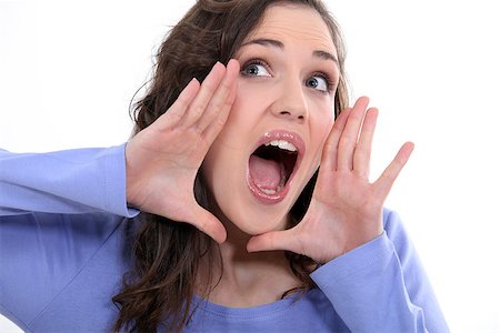 Woman shouting Stock Photo - Budget Royalty-Free & Subscription, Code: 400-06559653