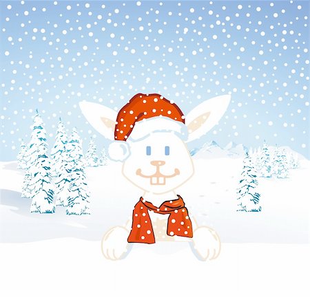simsearch:622-06487860,k - Santa Bunny Photographie de stock - Aubaine LD & Abonnement, Code: 400-06553814
