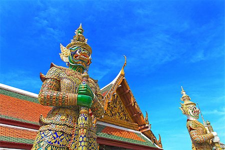 Demon Guardian Wat Phra Kaew Grand Palace Bangkok Stock Photo - Budget Royalty-Free & Subscription, Code: 400-06564214