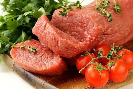 shashlik - fresh raw beef meat on cutting board Stock Photo - Budget Royalty-Free & Subscription, Code: 400-06564584