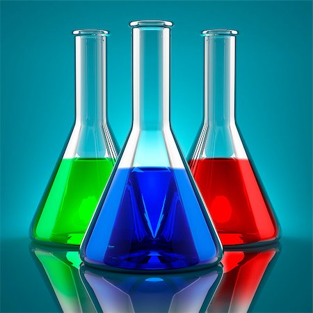 saracin (artist) - Chemicals of different colors in laboratory flasks Foto de stock - Super Valor sin royalties y Suscripción, Código: 400-06564725