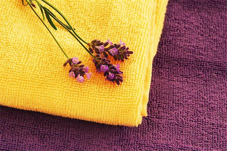 simsearch:400-05947571,k - purple and yellow towels with lavender flowers Stock Photo - Budget Royalty-Free & Subscription, Code: 400-06564950