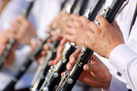 Group of young musicians playing on clarinets Stock Photo - Budget Royalty-Free & Subscription, Code: 400-06565150